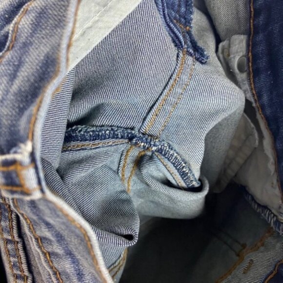 UNIF Peach Pit Skinny Jeans Busted Knees Size 25 Denim Distressed Blue High Rise - Picture 9 of 15